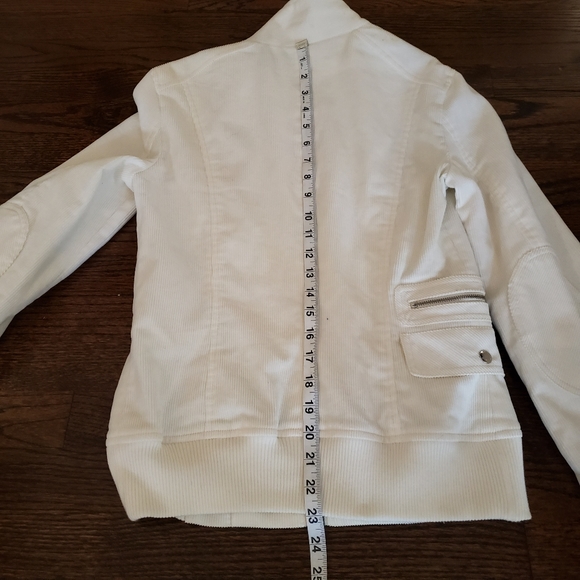 Corduroy Moto Jacket Ecru Size Small NWOT - Picture 7 of 11